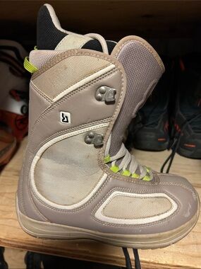 Burton Women's Light Taupe and Neon Lace Snowboard Boots
